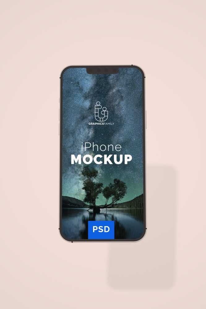 iPhone Screen Design Mockup Free PSD