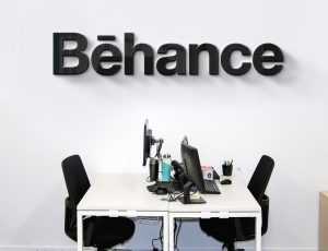 IT Company Office Wall Logo Mock-up