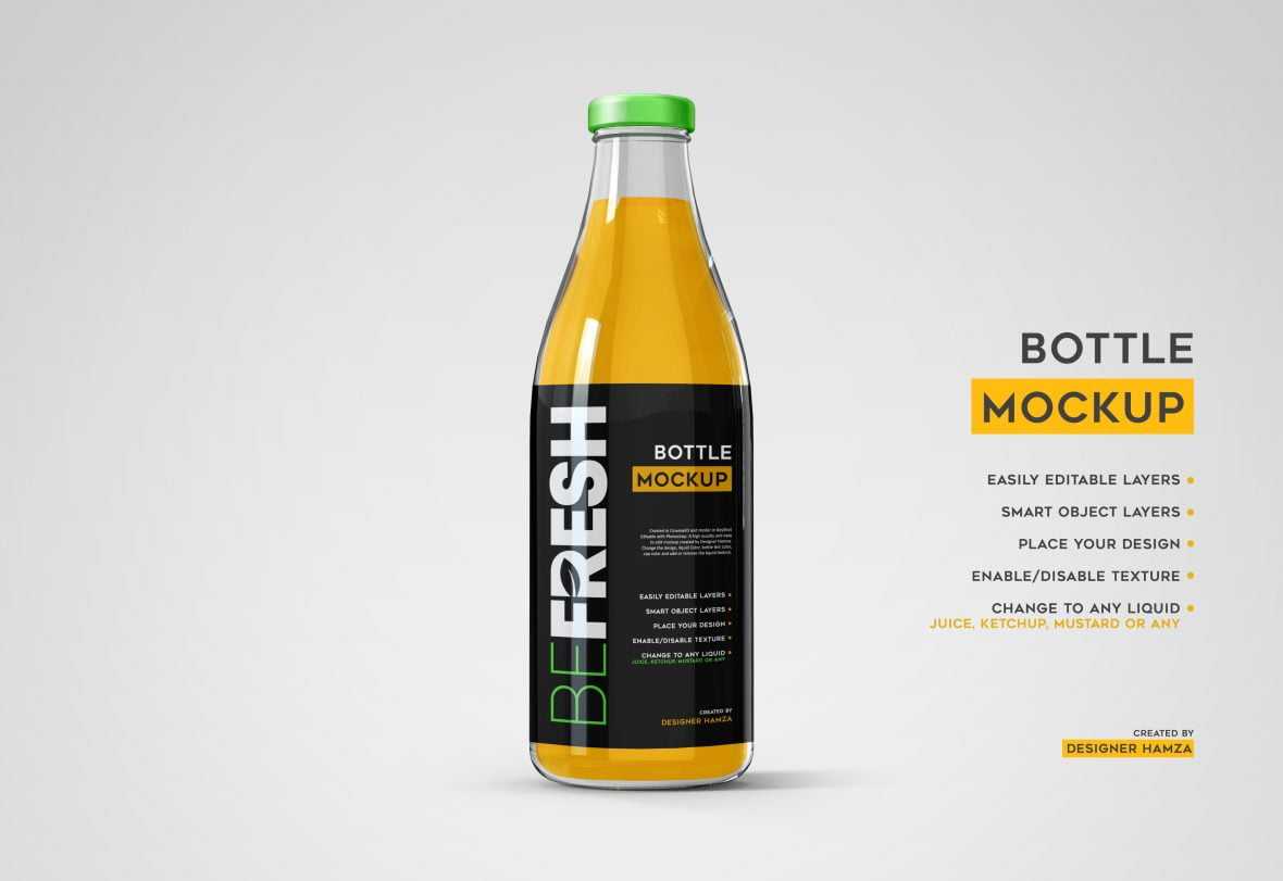 Juice Bottle Mockup