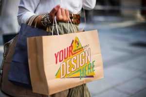 Kraft Paper Bag Mockup PSD