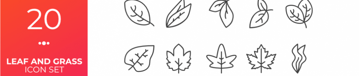 Leaf and Grass Icon Set
