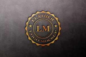 Leather Foil Stamp Logo Mockup