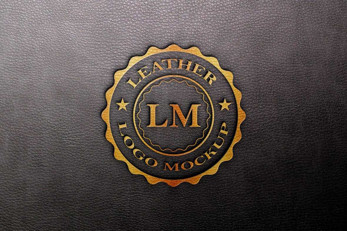 Leather Foil Stamp Logo Mockup