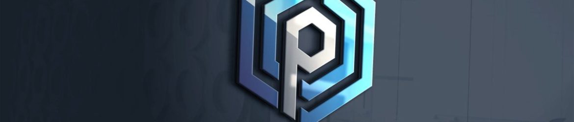 Letter P Crypto Coin Blockchain Logo Design