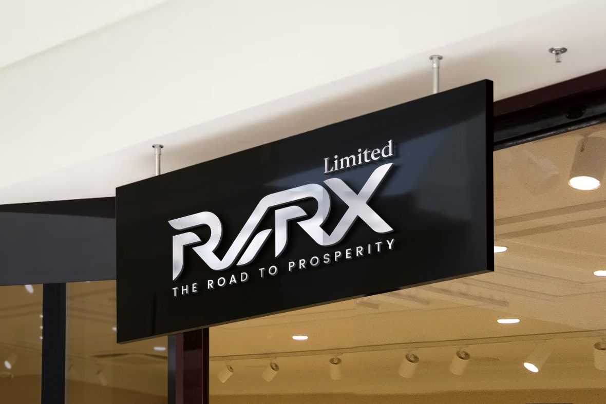Letter R Typography Logo Design Concept Template