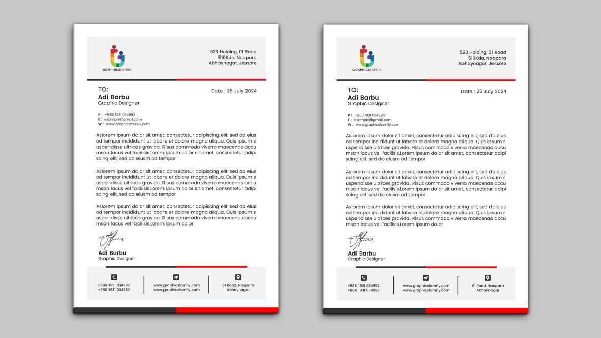 Letterhead Template Design