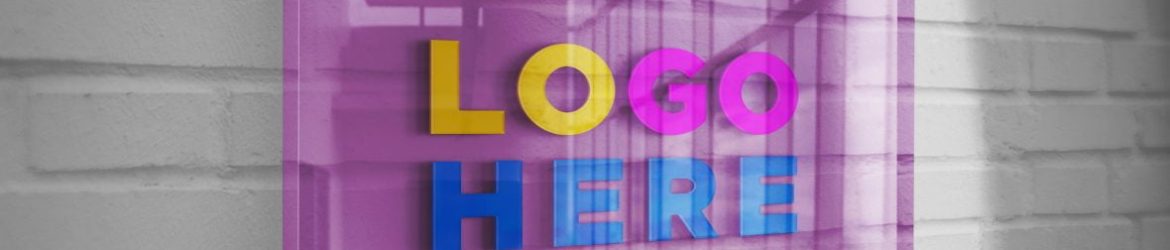 Logo Mockup 3D Glass Plate Logo Mockup 3D Glass Plate