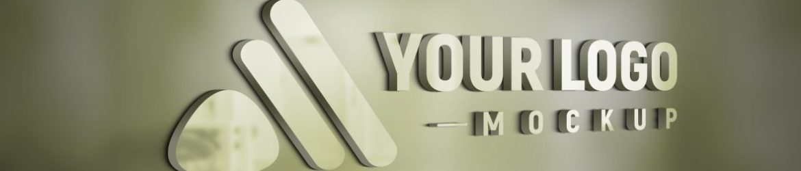 Logo Mockup In Panel On Office Glass