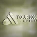 Logo Mockup In Panel On Office Glass