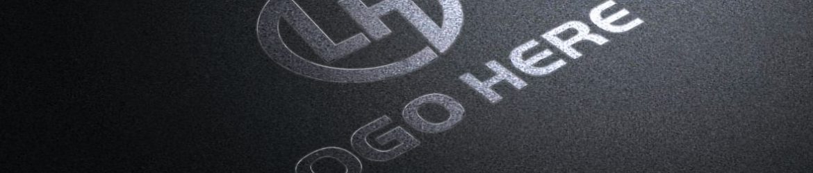 Logo Mockup on Black Background Texture