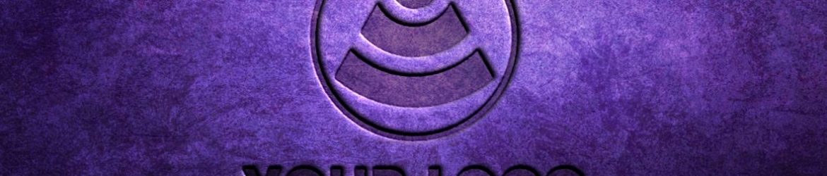 Logo Mockup on Dark Purple Background