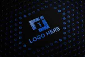 Logo Mockup on Dark Texture Background