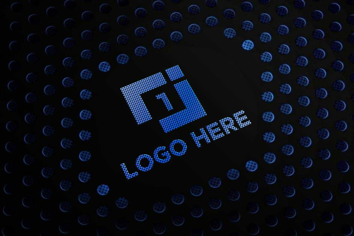 Logo Mockup on Dark Texture Background