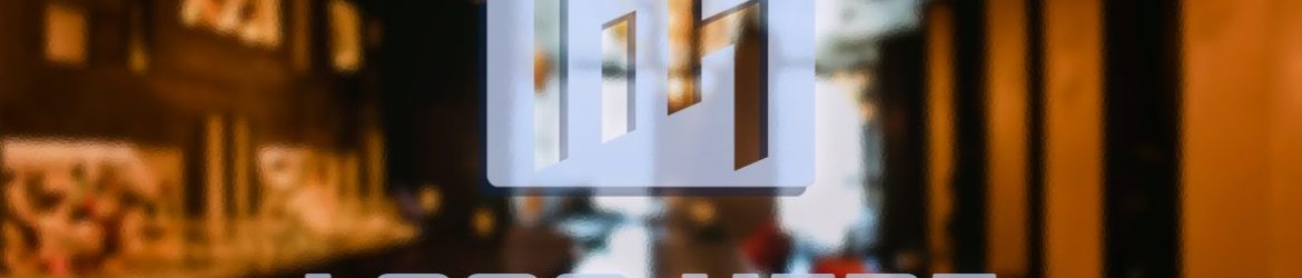 Logo Mockup on Glass Background