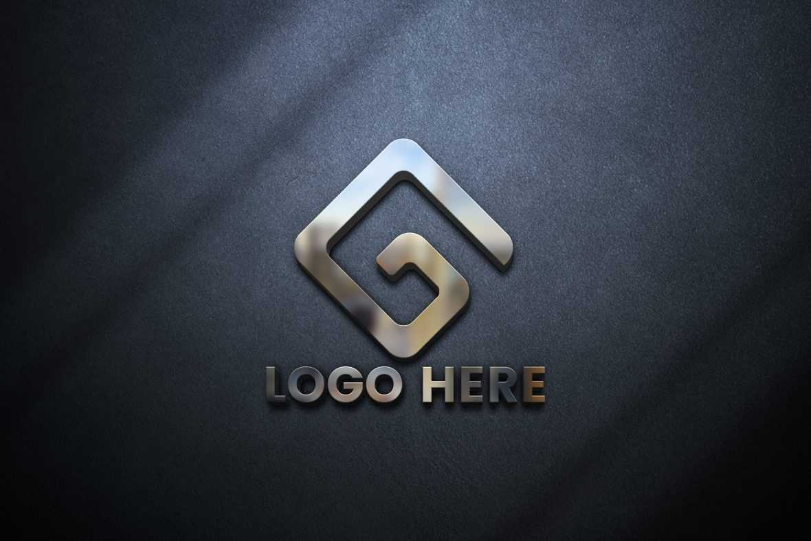 Logo Mockup on Gray Wall