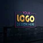 Logo Mockup on Office Glass