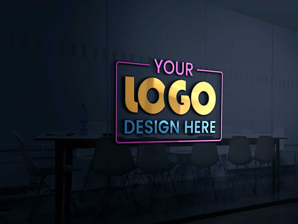 Logo Mockup on Office Glass