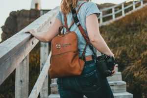 Logo Mockup on Women Leather Bag
