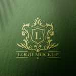 Logo Mockup Textured Luxury Gold