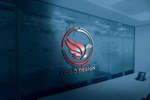 Logo web template colored bird design