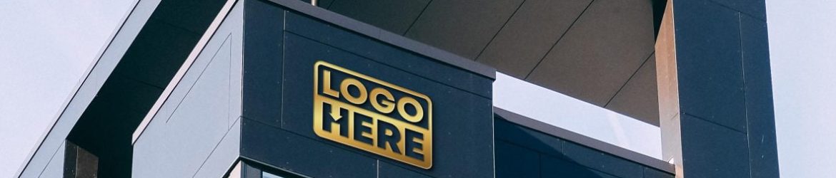 Luxurious Building Golden Logo Mockup