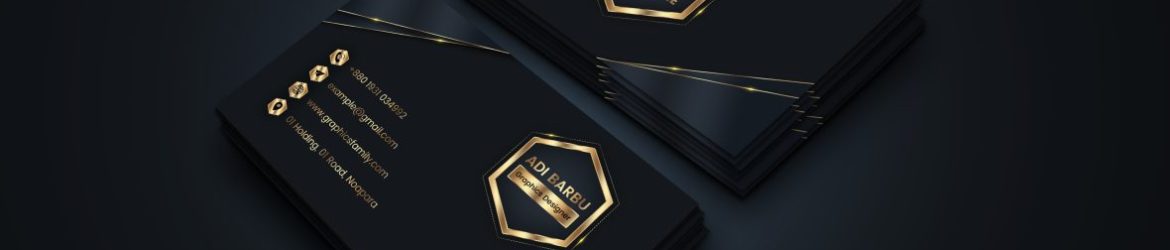 Luxury Black Business Card Design