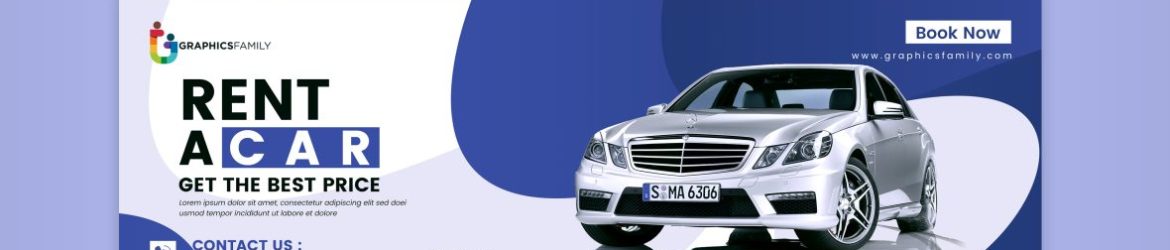 Luxury Car Rental Promotional Web Banner Design