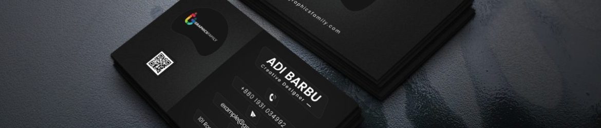 Luxury Dark Black Business Card Design
