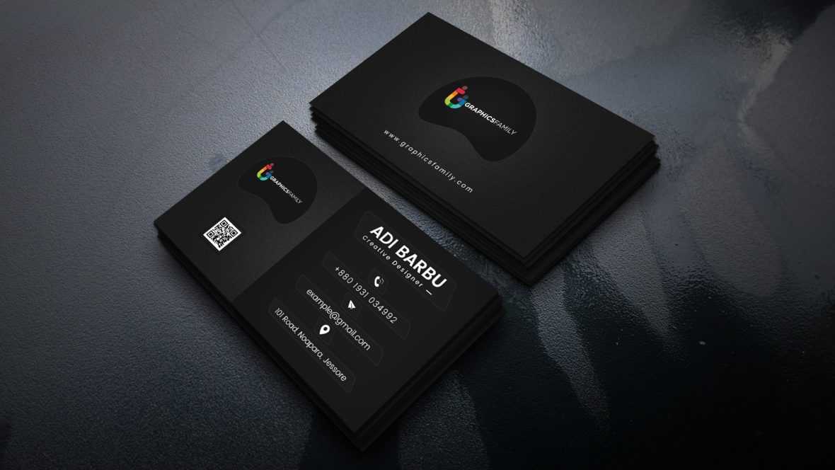 Luxury Dark Black Business Card Design