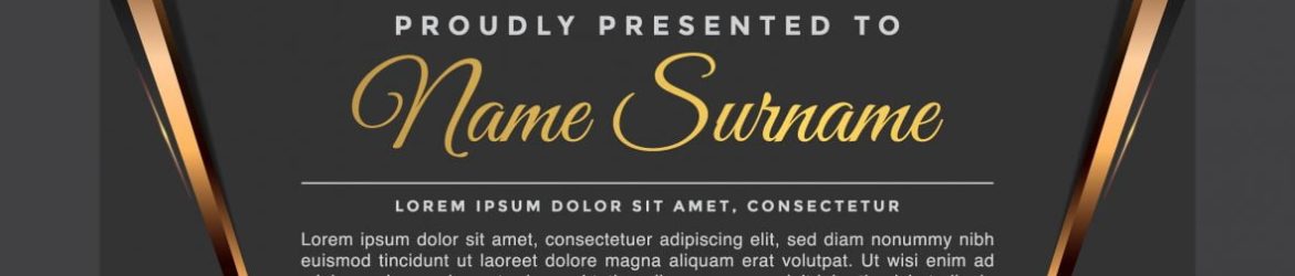 Luxury dark diploma certificate achievement template
