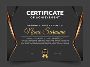 Luxury dark diploma certificate achievement template