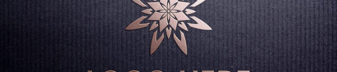 Luxury Gold Foil Logo Mockup on Black Paper