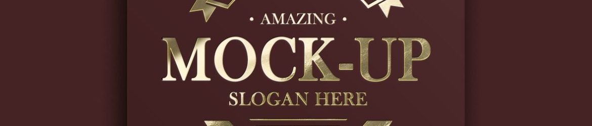 Luxury Logo Mockup on Brown Wall