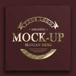 Luxury Logo Mockup on Brown Wall
