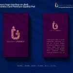 Luxury logo mockup on dark business card Premium Quality Psd