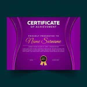 Luxury Violet Certificate Achievement Template