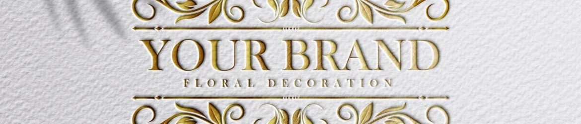 Luxury VIP logo concept design for your brand with floral decoration Luxury VIP logo concept design for your brand with floral decoration