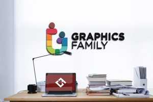 MacBook Office Logo Mockup
