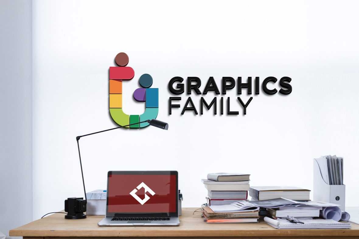 MacBook Office Logo Mockup