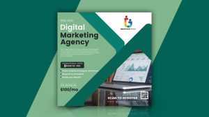 Marketing agency social media post design template