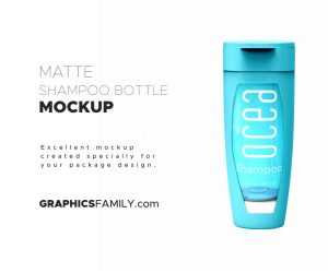 Matte Shampoo Bottle with Flip-Top Cap Mockup