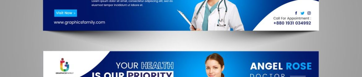 Medical Healthcare YouTube Channel Art Cover Design