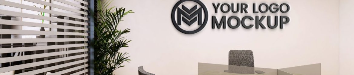 Meeting Room Office Wall Logo Mockup Design