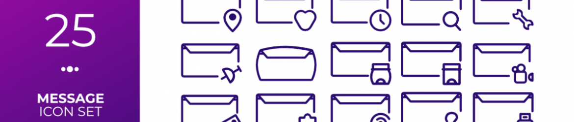 Message Icon set Message Icon set
