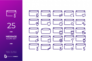 Message Icon set