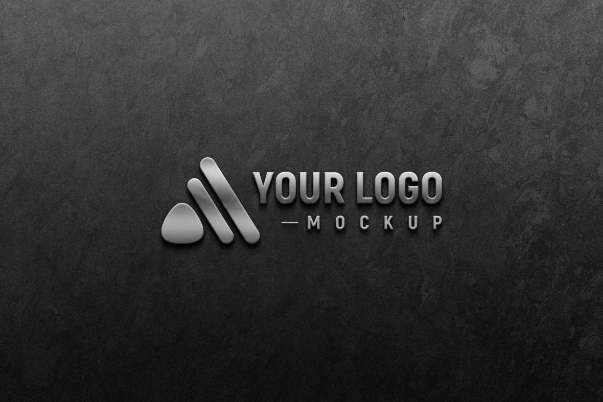 Metal Signage Logo Mockup