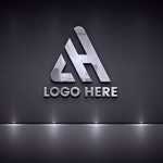Metallic Logo Mockup on Dark Wall - Download Grátis Metallic Logo Mockup on Dark Wall