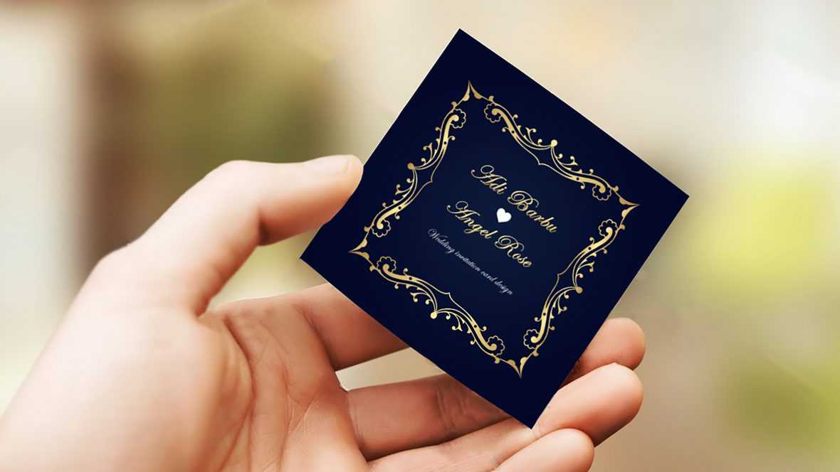 Mini Wedding Invitation Design PSD