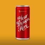 Minimal Aluminum Soda Can Mockup - Download Grátis Minimal Aluminum Soda Can Mockup