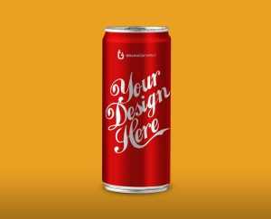Minimal Aluminum Soda Can Mockup